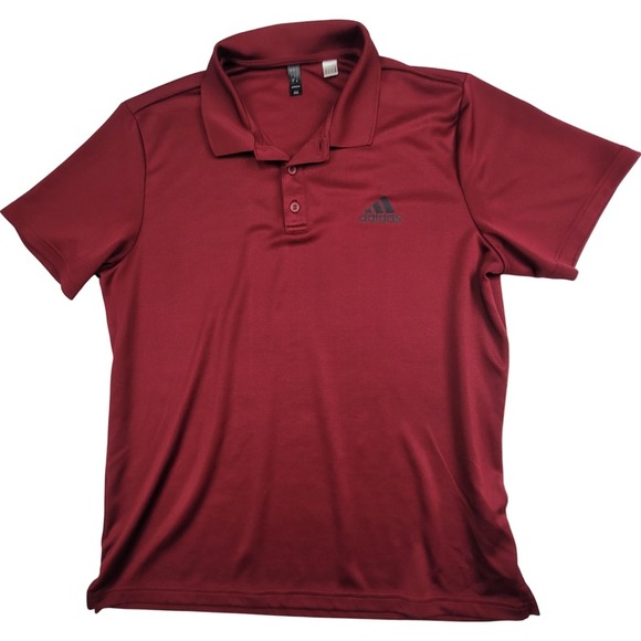 adidas Other - Adidas Men's Maroon Polo Shirt Activewear Size L Short Sleeve Solid Pattern